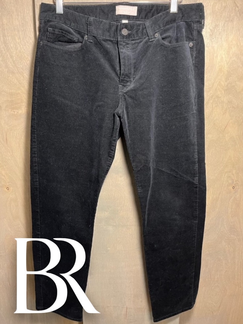 Banana Republic Skinny Fit Black Fine Whale Corduroy 5 Pocket Jeans size 12 - Picture 1 of 4